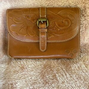 Patricia Nash “Torri” Crossbody Bag 👜 Cognac Leather — Missing Strap